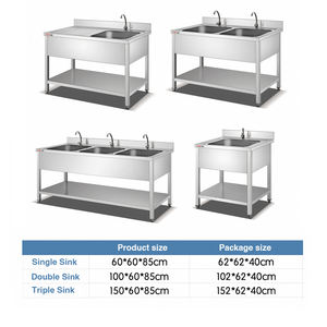מוסמך nsf nsf ציוד מזון מהיר נירוסטה בישול שולחנות עבודה גימור מלוטש 300 kg/m מטבח עומס - Product Image 3