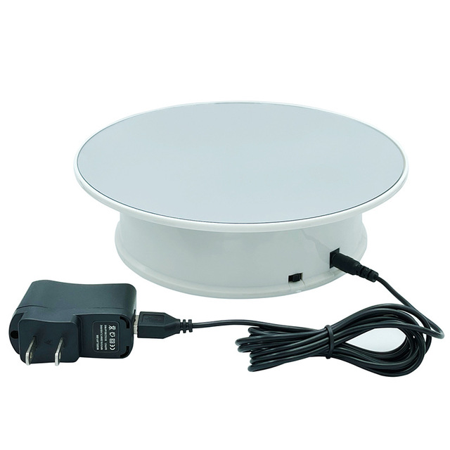 Electric Turntable Rotating Display Stand 360 Degree For Photography Jewelry Live Streaming Automatic Photo Taking Base