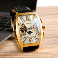 Montre mécanique de luxe pour homme GUCAMEL G065, entièrement automatique, tourbillon, réserve de marche, cadran en cristal saphir, bracelet en acier inoxydable