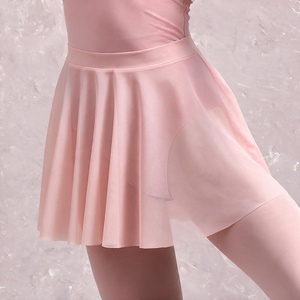 Jupe de danse plissée en mousseline rose, taille ajustable, jupe tutu pour l'entraînement et les spectacles - Product Image 3
