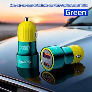 Cargador de Coche de Carga Rápida de Alta Velocidad con Doble Puerto de 120 W, PD 30 W, Tipo-C, USB QC3.0, Compatible con Teléfonos Móviles iPhone y Samsung - Product Image 3