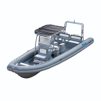 Ce Chine 8.6m 7.6m Gonflable 25ft Bateau Rigide Pvc Orca Hypalon Heavy Duty Caoutchouc Aluminium Coque Pêche Transport Rib Bateau