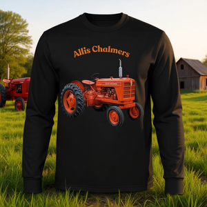 T-shirt à manches longues Allis Chalmers Tractor, design vintage sur le thème de l'agriculture - Product Image 3