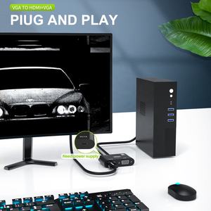 Konverter VGA <span class=keywords><strong>2</strong></span> dalam 1 VGA ke HDTV(4k @ 30Hz) + VGA(2K) + <span class=keywords><strong>USB</strong></span> 3.0 dengan catu daya Audio 1080P layar ganda untuk PC OTN-5138HV - Product Image 6