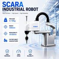 Robot SCARA de 4 Ejes FOBOT Mb10sc-500, Carga Útil Pesada de 10 kg, Alcance de 500 mm, Brazo Robótico Industrial de Alta Velocidad para Clasificación y Ensamblaje PLC