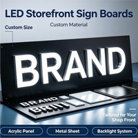Enseigne LED directionnelle extérieure personnalisée à lettres lumineuses pour les magasins et les restaurants - LED multicolores étanches IP54