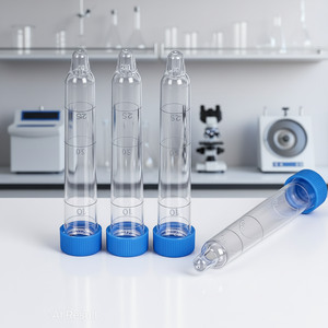 <span class=keywords><strong>Tube</strong></span> de stockage de sédiments urinaires de 12 ml avec bouchon à vis en PS - Product Image 1