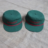 Casquettes Pillbox de sport à marque privée, personnalisées avec broderie, à calotte plate, en toile de coton premium, pour hommes, pour l'extérieur, avec cordon, vente en gros