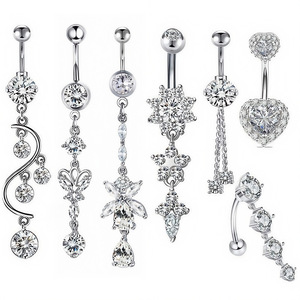 Ensemble de bijoux de <span class=keywords><strong>piercing</strong></span> élégant style punk en acier inoxydable avec zircon brillant et pendentif papillon pour <span class=keywords><strong>piercing</strong></span> de <span class=keywords><strong>nombril</strong></span>, idéal pour cadeau de mariage - Product Image 6