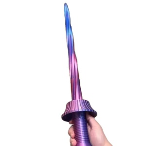 3D-Gedrucktes Plastik-Spiralschwert Samurai-Spielzeug Schwerkraft-Aktiviertes Neuheiten- und Scherzartikel-Spielzeug - Product Image 1