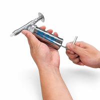 Pistolet à graisse manuel portable de 85g avec tige à piston, injecteur de graisse manuel pour la lubrification et la réparation de voitures, vélos et motos