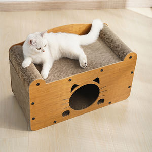 Kattenkrabberhuis Eenvoudig Te Monteren Voor Katten Binnenshuis Meerdere Ventilatieopeningen En Krabplank Kattenhuisappartementen - Product Image 2