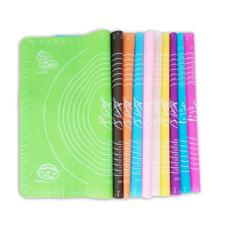 Wholesale Non-slip Silicone Pastry Mat with Measurement Dough Rolling Nonstick Silicone Baking Mat