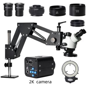4K/2Kカメラ 7倍-45倍 3.5倍-90倍 多方向対応 宝石光学工具 宝飾品ダイヤモンドセッティング用マイクロセッティング光学顕微鏡 - Product Image 3