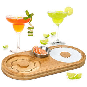 Vente en gros <span class=keywords><strong>Plateau</strong></span> à louche en bambou écologique pour cocktail, sel et assiette d'ornement pour bar et cuisine - Product Image 1