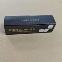 Ensemble de capsules carrées de 40mm avec 20 pièces de mousse à insérer dans une boîte