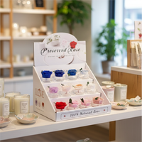 Nouvelles créations de fleurs éternelles pour cadeaux de mariage et centres de table, cadeau floral pour la Saint-Valentin, cadeau de remise de diplôme, mini rose éternelle sous cloche en verre