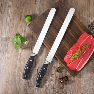 Cuchillo rebanador de <span class=keywords><strong>jamón</strong></span> de 10 pulgadas y 12 pulgadas, cuchillo de cocina profesional de acero inoxidable 5Cr15mov con mango de ABS - Product Image 4