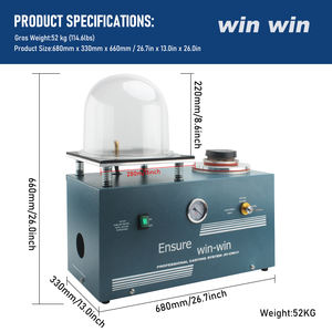 4 لتر آلة صب الفراغ صغيرة مقرنة معدات المجوهرات معدات صنع المجوهرات معدات فراغ آلة الصب مع الجرس - Product Image 2