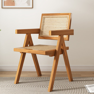 <span class=keywords><strong>Chaise</strong></span> moderne <span class=keywords><strong>scandinave</strong></span> en bois massif pour salon en rotin épais japonais B & B Restaurant loisirs maison balcon utilisation - Product Image 1