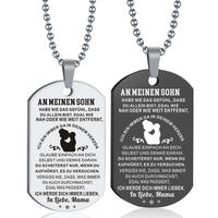 Collier pendentif personnalisé en métal gravé, cadeau de Noël, idéal pour la Fête des Mères, produit transfrontalier très demandé