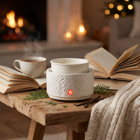 Mini chauffe-cire électrique en céramique à brancher, portable, écologique, aromathérapie pour chambre, salle de bain, voyage, sans flamme, sûr