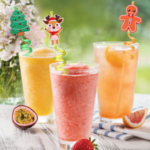 Paille de fête LAIMAI en PETG réutilisable de qualité alimentaire, motif de dessin animé tendance, design en spirale pour Noël, célébrations de festival, cadeau de jeu - Product Image 6