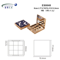 Étui carré vide simple pour fards à paupières, en plastique, personnalisé, Palette, emballage de brosse, 9 couleurs