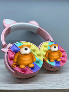 Auriculares de silicona Popping Push <span class=keywords><strong>It</strong></span> Bubble Auriculares estéreo montados en la cabeza con reducción de ruido inalámbrica Rainbow - Product Image 6