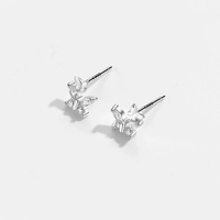 Boucles d'oreilles clous papillon en argent sterling S925 non ternissant, style forêt, avec zircon, grandes et petites, pour femmes