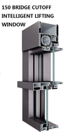 Main courante moderne en acier inoxydable de 136mm de large levage intelligent fenêtres à suspension unique pliantes motif d'ouverture verticale insonorisé