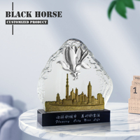 Trophées décoratifs en cristal, plaques et récompenses, vente en gros, cadeaux de Noël, logo personnalisé en couleur, finition polie, design d'art populaire, UV