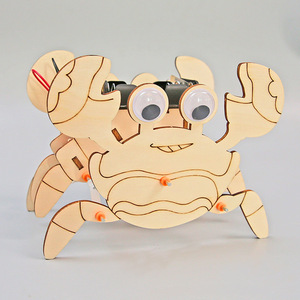 <span class=keywords><strong>Expérience</strong></span> <span class=keywords><strong>scientifique</strong></span> DIY, crabe mécanique bionique, jouets en bois faits à la main pour enfants, science physique, technologie, petite production - Product Image 5