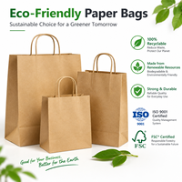 Sacs en papier kraft à fond carré, écologiques, imperméables, réutilisables, personnalisables, pour cadeaux, aliments, cosmétiques, vente en gros
