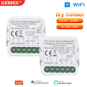 Relè a contatto secco Tuya WiFi con COM NO NC per apriporta garage e caldaia, modulo interruttore intelligente fai-da-te - Product Image 1