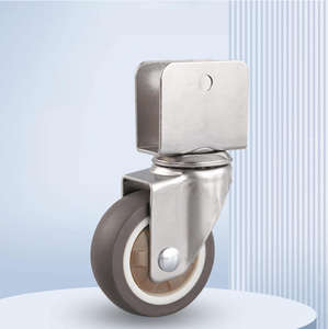 1 1,25 1,5 2 pulgadas. En FORMA DE U <span class=keywords><strong>TPR</strong></span> Silent Belt Bearing Estante de ruedas Muebles con freno Ruedas universales - Product Image 2