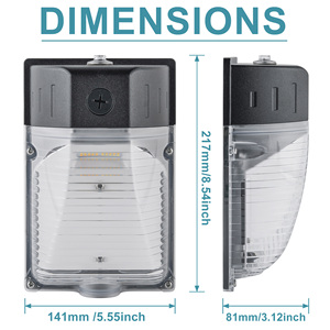 ไฟแพ็ค LED ติดผนัง IP65ขนาดเล็กกันน้ำ3CCT AC100-277V และมี4วัตต์ให้เลือกด้วยไฟพลบค่ำถึง<span class=keywords><strong>รุ่ง</strong></span>สาง - Product Image 6