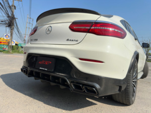 Lèvre de diffuseur de pare-chocs arrière en fibre de carbone de style supérieur W253 pour Mercedes Benz GLC63 <span class=keywords><strong>43</strong></span> coupé C253 Bodykit - Product Image 5