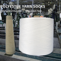 Fil à anneaux Qianshou 21S blanc mélangé haute ténacité 100 % polyester (force de 860 N) pour la confection de chaussettes et de sweats à capuche