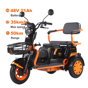 Tricycles électriques KUGOO T1, tricycle électrique pour personnes âgées, autonomie de 50 km, <span class=keywords><strong>scooter</strong></span> de mobilité, motos, scooters, <span class=keywords><strong>scooter</strong></span> électrique à <span class=keywords><strong>3</strong></span> <span class=keywords><strong>roues</strong></span> - Product Image 2