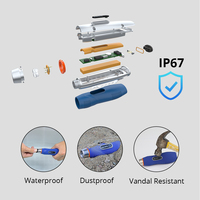 Resistente a impactos azul IP67 solución de sistema de recorrido de protección compatible para interiores/exteriores 3,7 V batería recargable independiente/nube