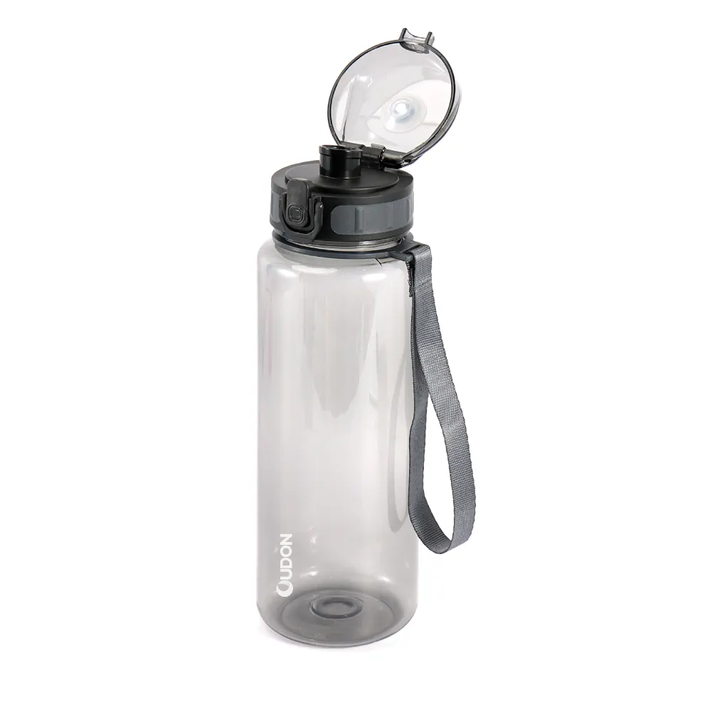 Schlussverkauf Outdoor 1.000 ml tragbare Sport-BPA-freie Plastik-Wasserflasche mit Nylonband