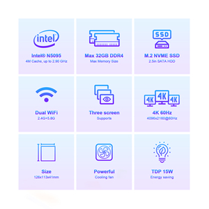 Mini <span class=keywords><strong>PC</strong></span> Intel I5 Quad Core DDR4/GDDR4 SSD Économe en énergie Nouveau pour la maison et les étudiants - Product Image 5