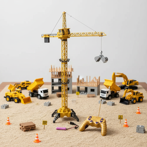 USB charge drôle garçons cadeau huile construction <span class=keywords><strong>grue</strong></span> construire outil jouet 4ch télécommande derrick modèle - Product Image 3
