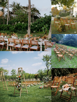 Chaise pliante rétro en bambou et rotin, portable pour le rangement, chaise pour mariage et banquet, ensemble de chaises pour table de salle à manger, maison et cour.