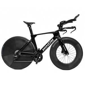 Cadre de triathlon en <span class=keywords><strong>carbone</strong></span> TT129 T47 BB UDH Hanger 700*28C pour vélo à transmission électronique avec restbar ARB02 Noir Mat/Brillant - Product Image 1