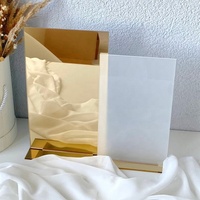 Plaques acryliques personnalisées doubles vierges avec supports, pour menus, pour loisirs créatifs, panneaux de table de mariage vierges, panneaux de mariage DIY