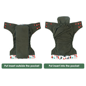 Super Absorbant Rester Au Sec 5 Couches Élastique Bambou Charbon de Carbone Inserts pour Couches Couches Booster Inserts en Bambou Réutilisables - Product Image 2