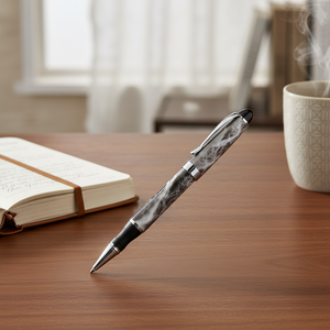 Penna Roller Sfumata Grigia - Penna a Sfera in Metallo Ottone per Scrittura - Product Image 3