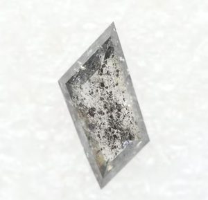 Trendy & Unique 1,68 CT Natural Salt and Pepper Diamond Earth Mined con corte Vintage para anillo de compromiso - Product Image 2